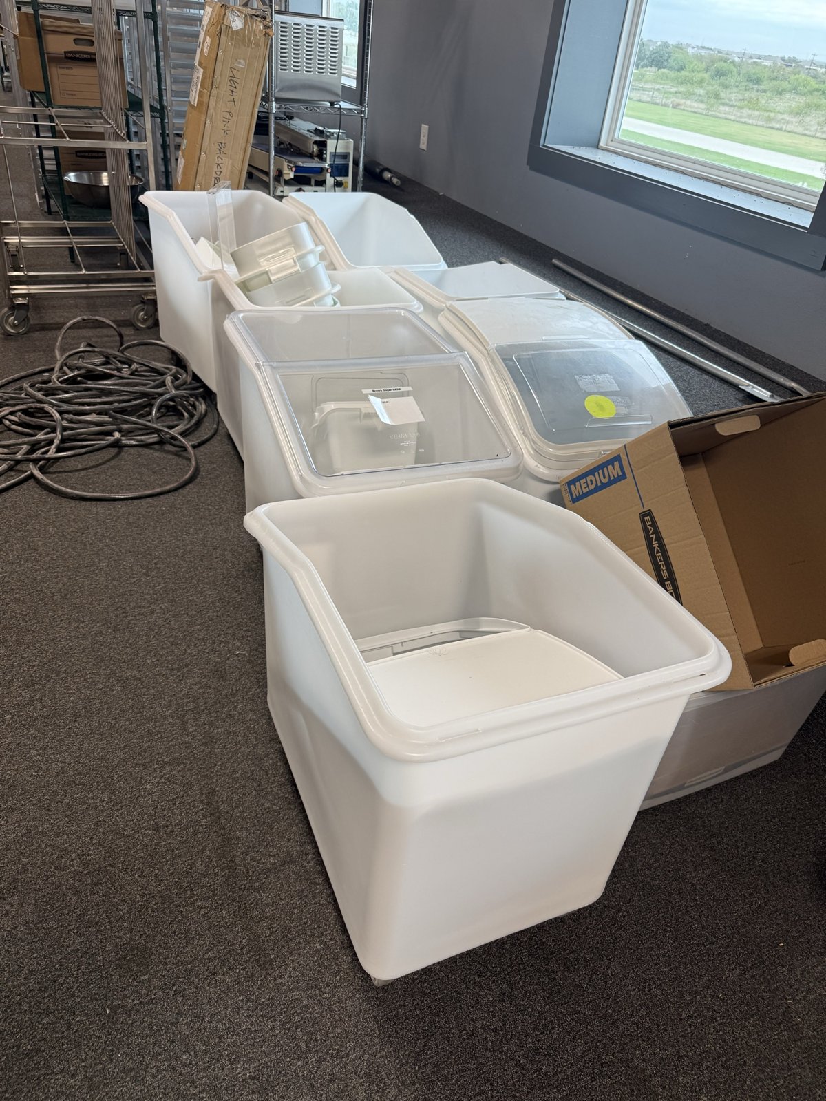 Mobile Ingredient Bins and Food Tubs (Lot)