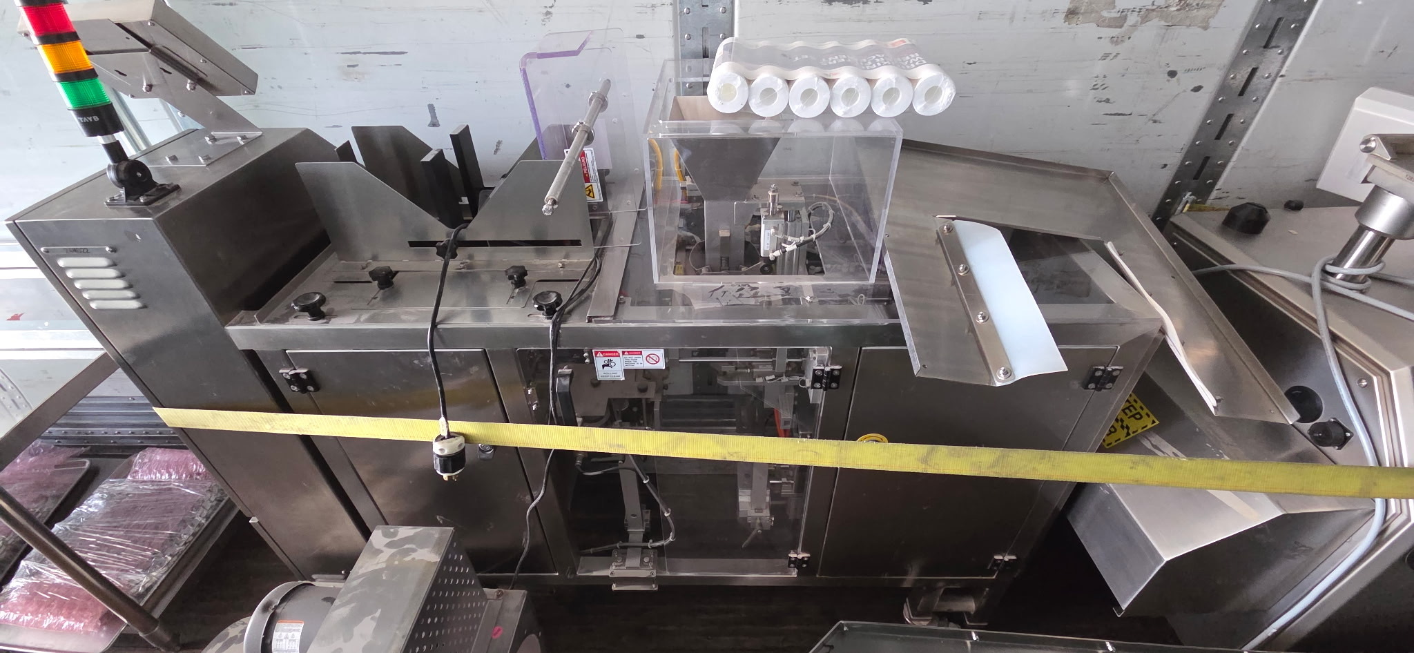 Food Packaging Line with In-Line Metal Detector