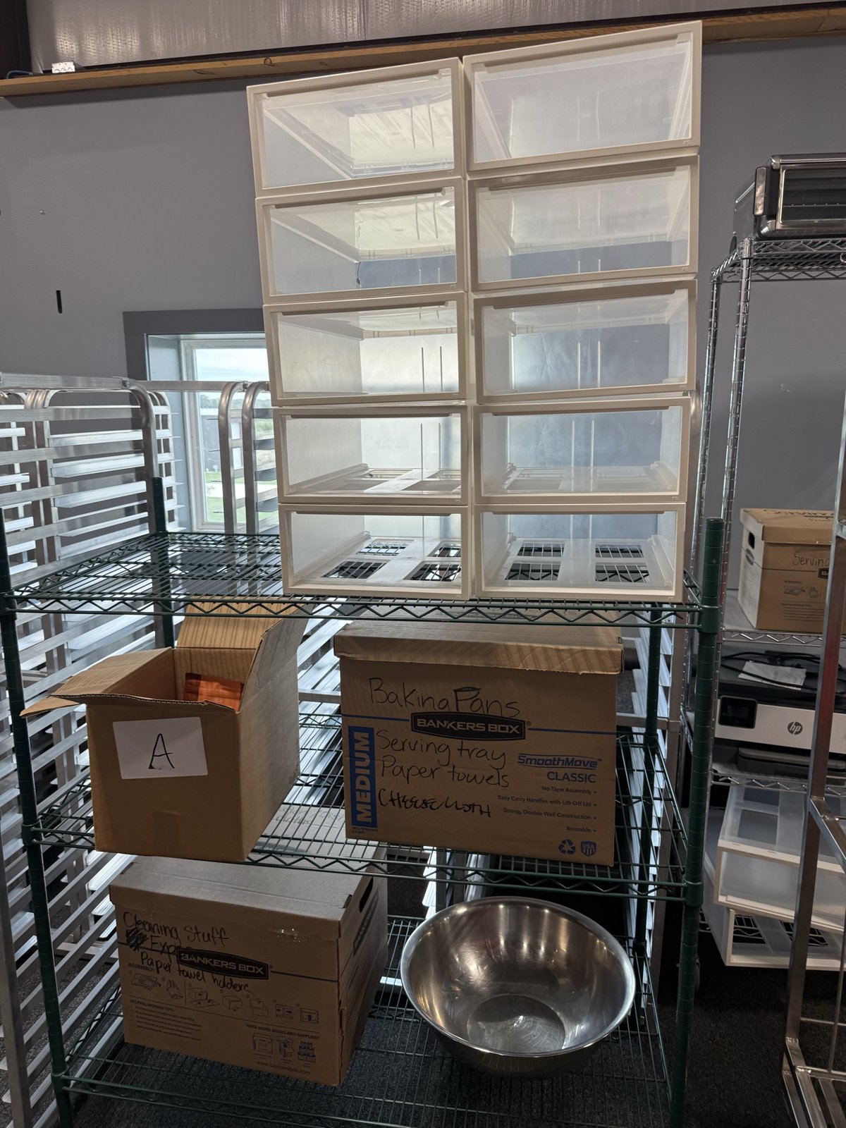 Wire Shelving Units, Chrome and Green Epoxy (Lot) photo 3