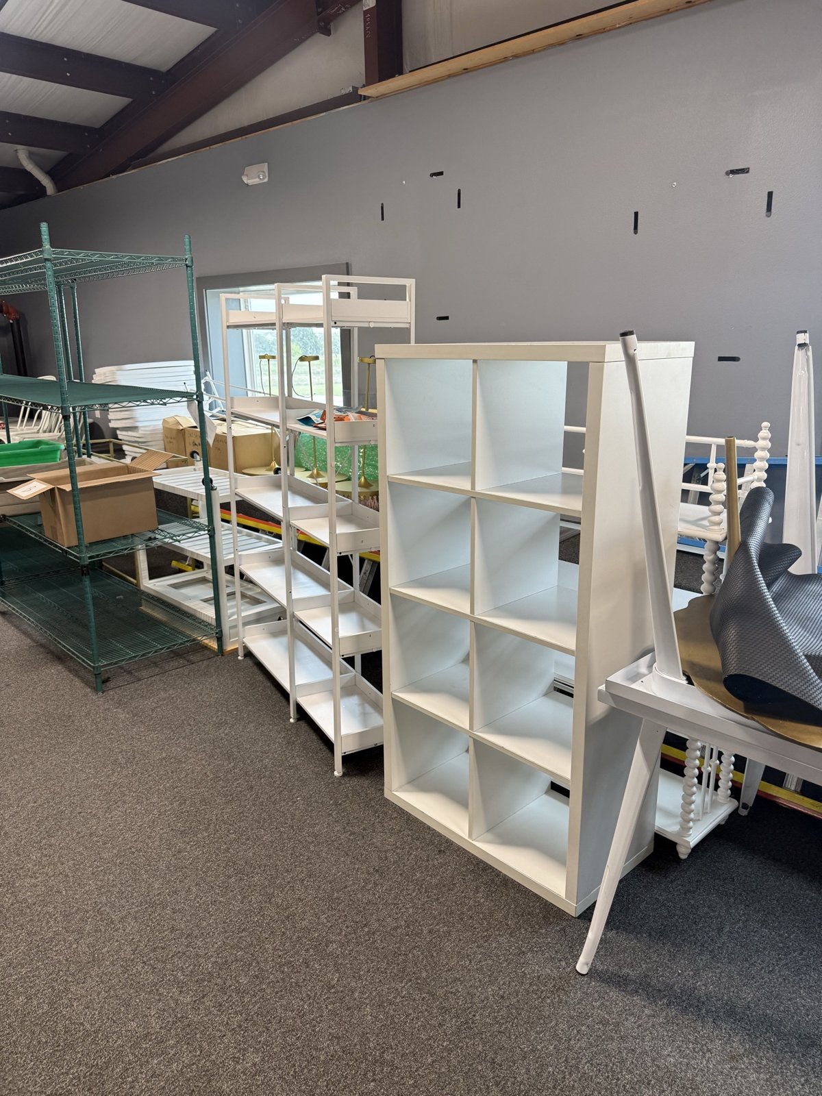 Wire Shelving Units, Chrome and Green Epoxy (Lot) photo 6
